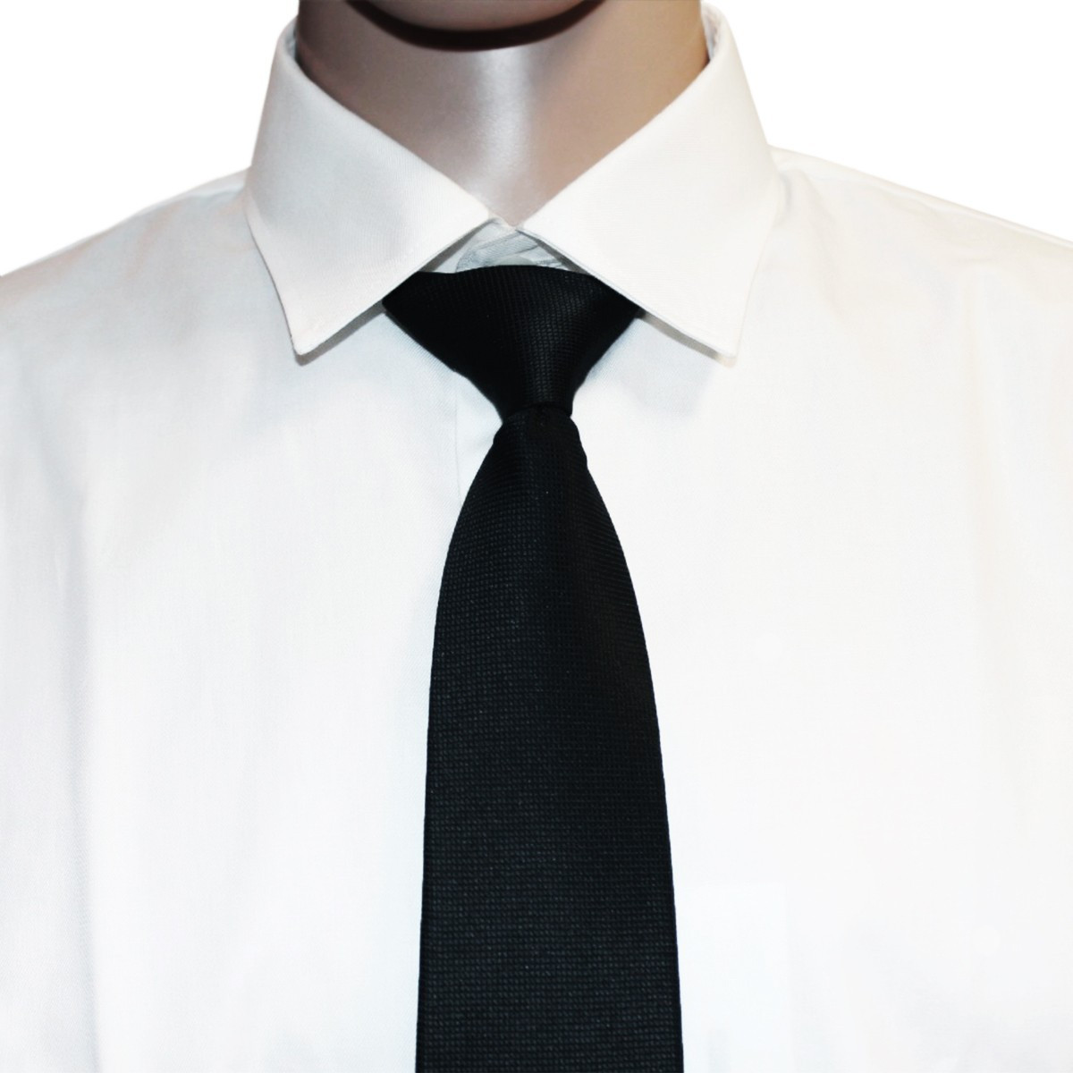 CRAVATTA NODO FISSO NERO