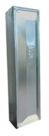 CASSA DI ZINCO 0,66 C/COPERCHIO PARALLELA 187 ADERENTE