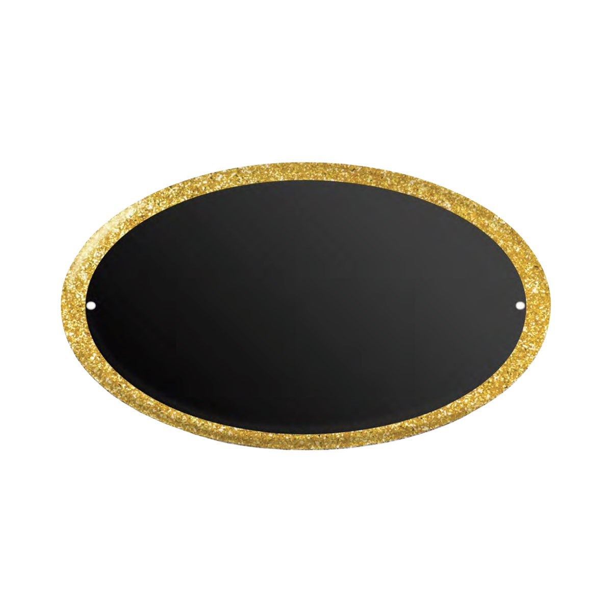 MOD.06 FONDO NERO BORDO ORO GLITTER GERMANIA 0,8X85X145 OVALE PIATTA