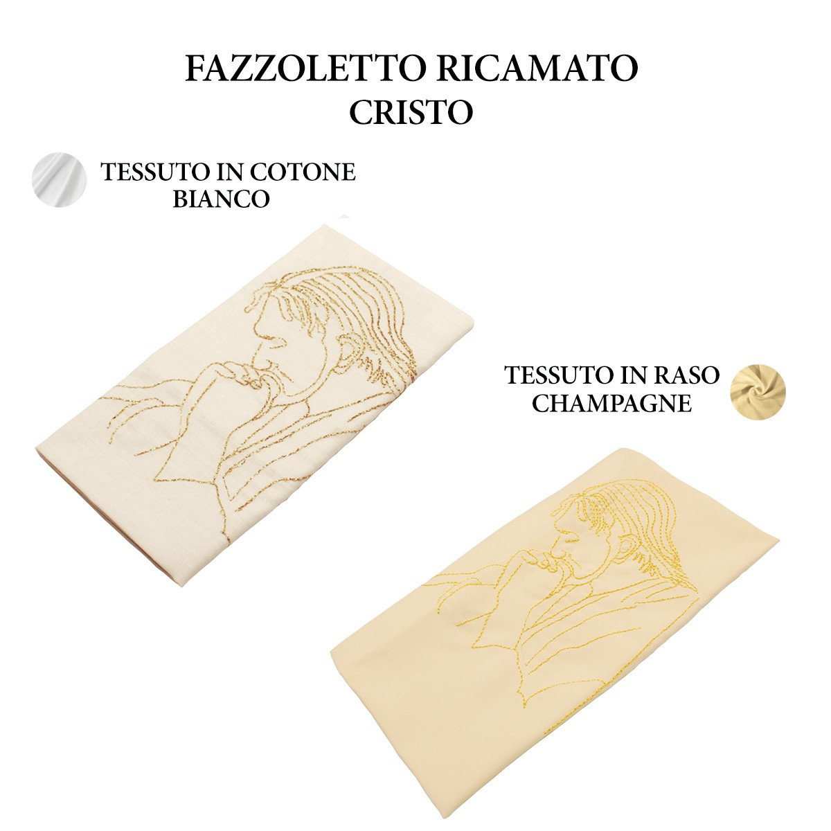 FAZZOLETTO CRISTO CHAMPAGNE