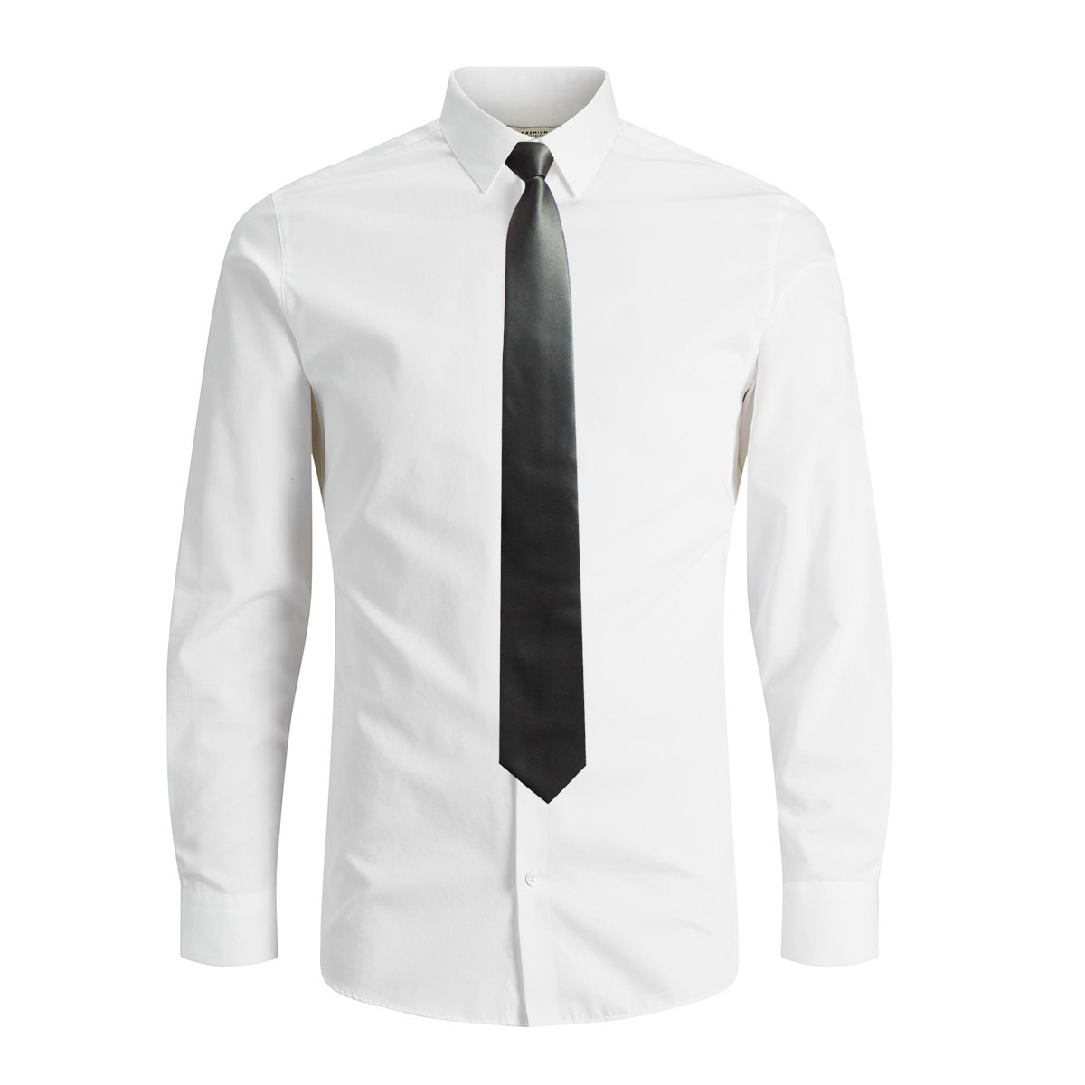 CRAVATTA NODO FISSO GRIGIA