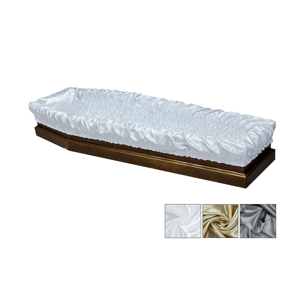 IMBOTTITURA A SACCO IN RASO DOPPIO CUSCINO BIANCO