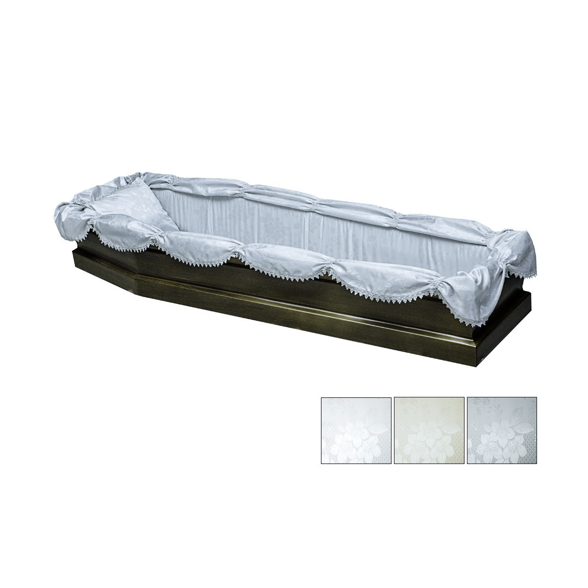 IMBOTTITURA AUTOREGGENTE RASO JACQUARD CON MANTOVANA