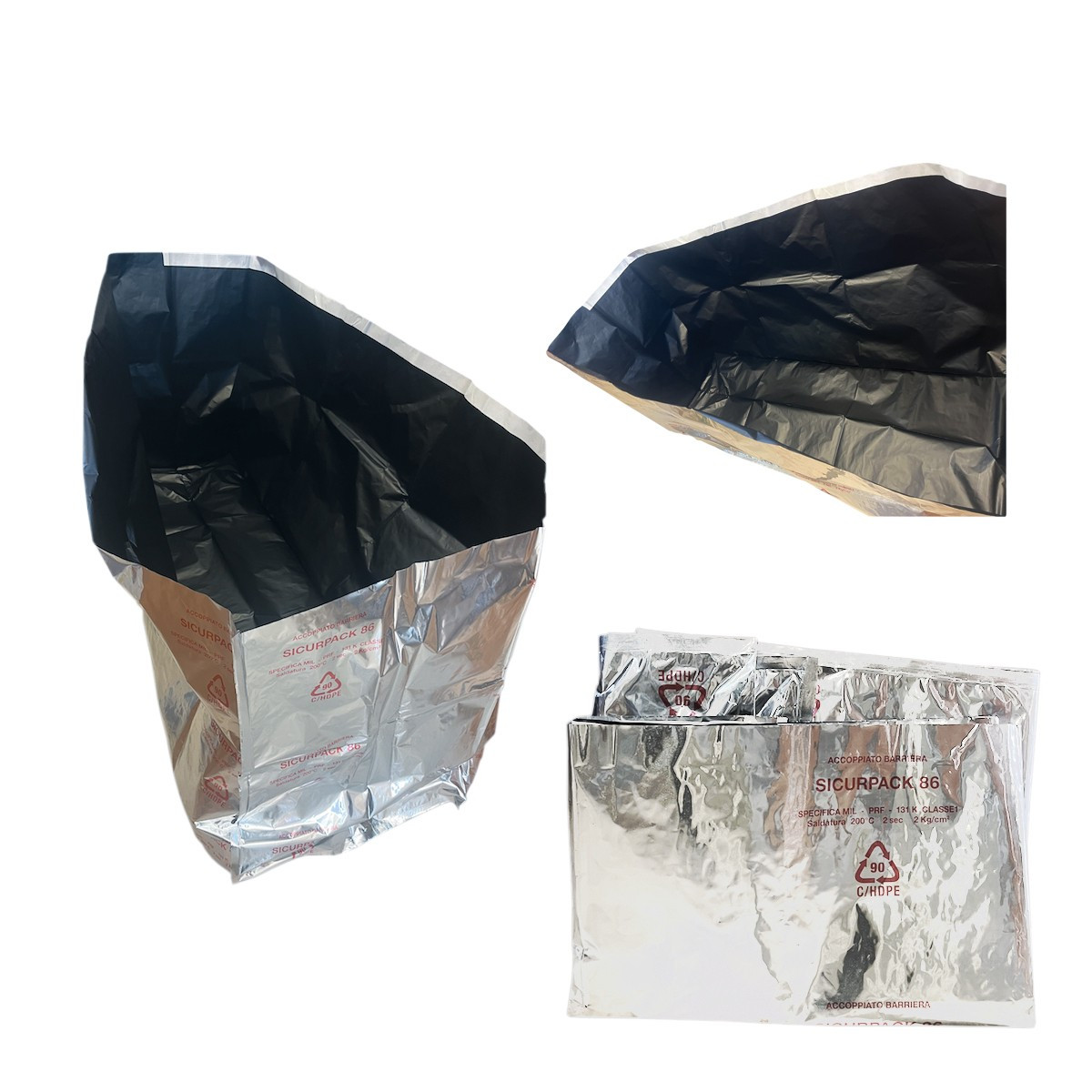 CUFFIE ACC.BARR. SICURPACK 86 GR 125 / MQ CON BIOADESIVO