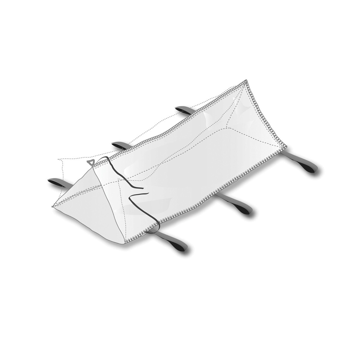 SACCO RIFIUTO CIMITERIALE CEMSAC X/SL/260 CM (90X77,8):2 X 260 CON MANIGLIE