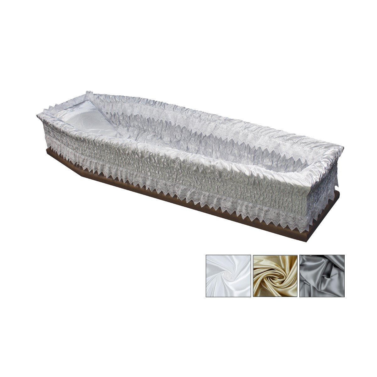 IMBOTTITURA AT-L401 CON 1 CUSCINO 38*46 FODERA ELASTICA 78*295 PIZZO A DUE CERCHI BIANCA