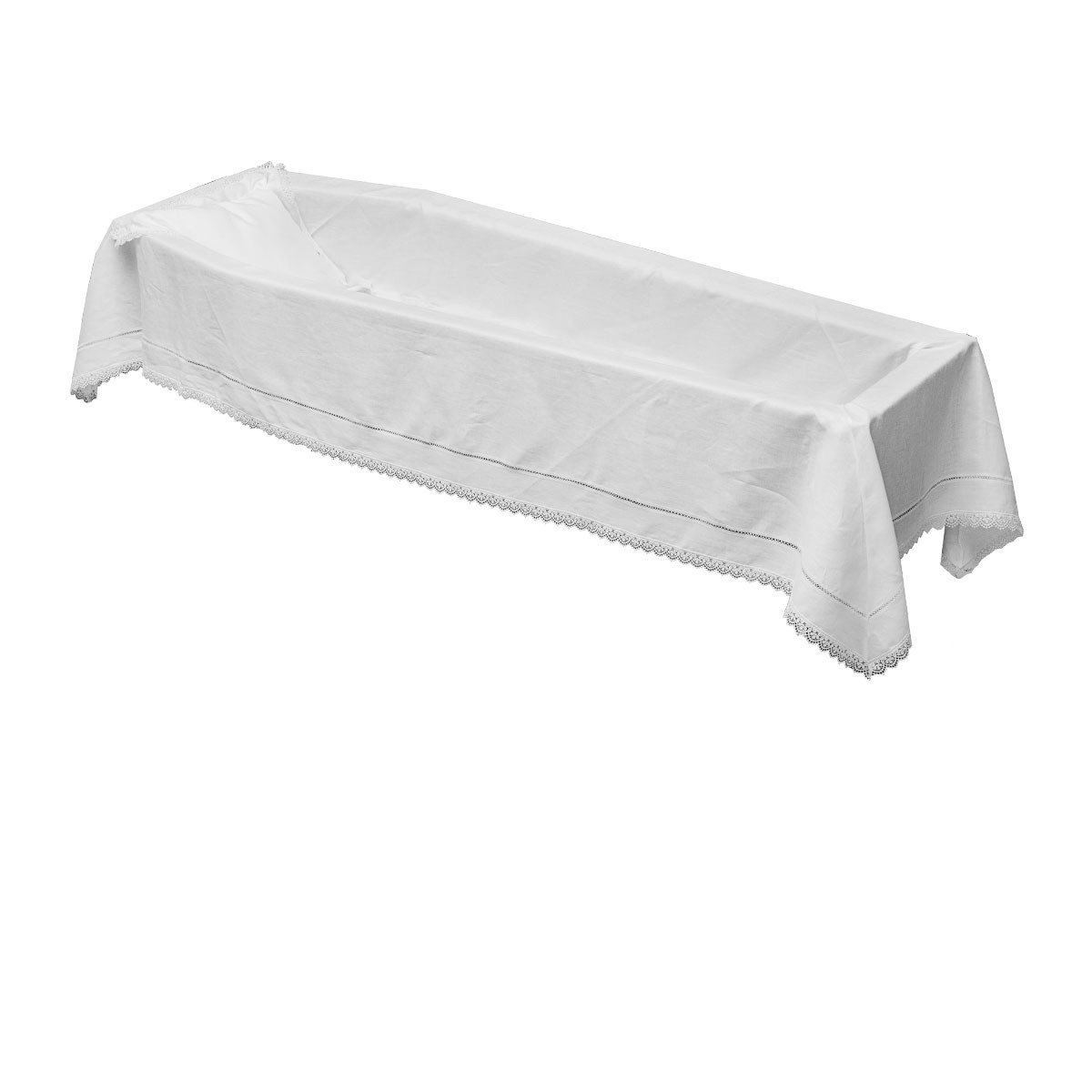 LENZUOLO MISTO SETA BIANCO + VELO