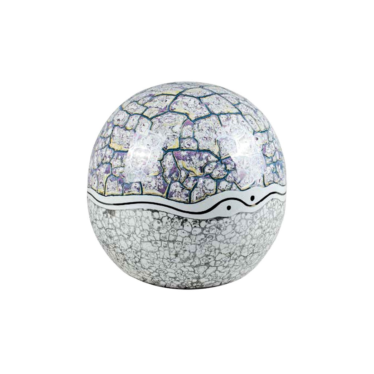 URNA CINERARIA SFERA IN CERAMICA ITALIANA 3° FUOCO CM H25 COLORE 61