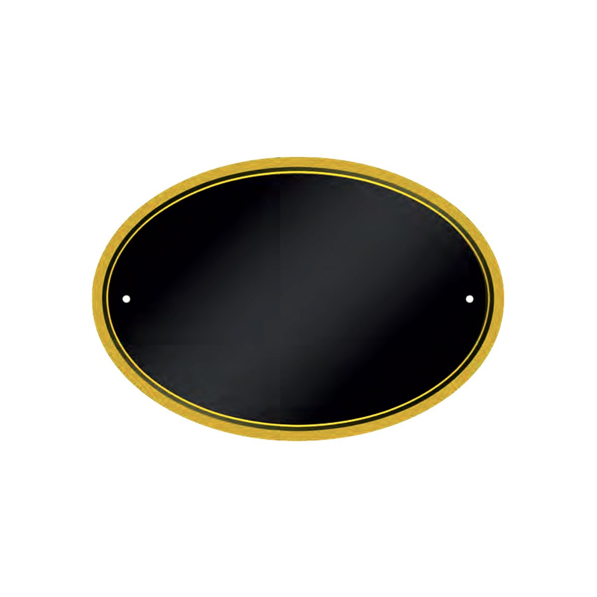 MOD.01 FONDO NERO BORDO ORO ITALIA PIANA OVALE