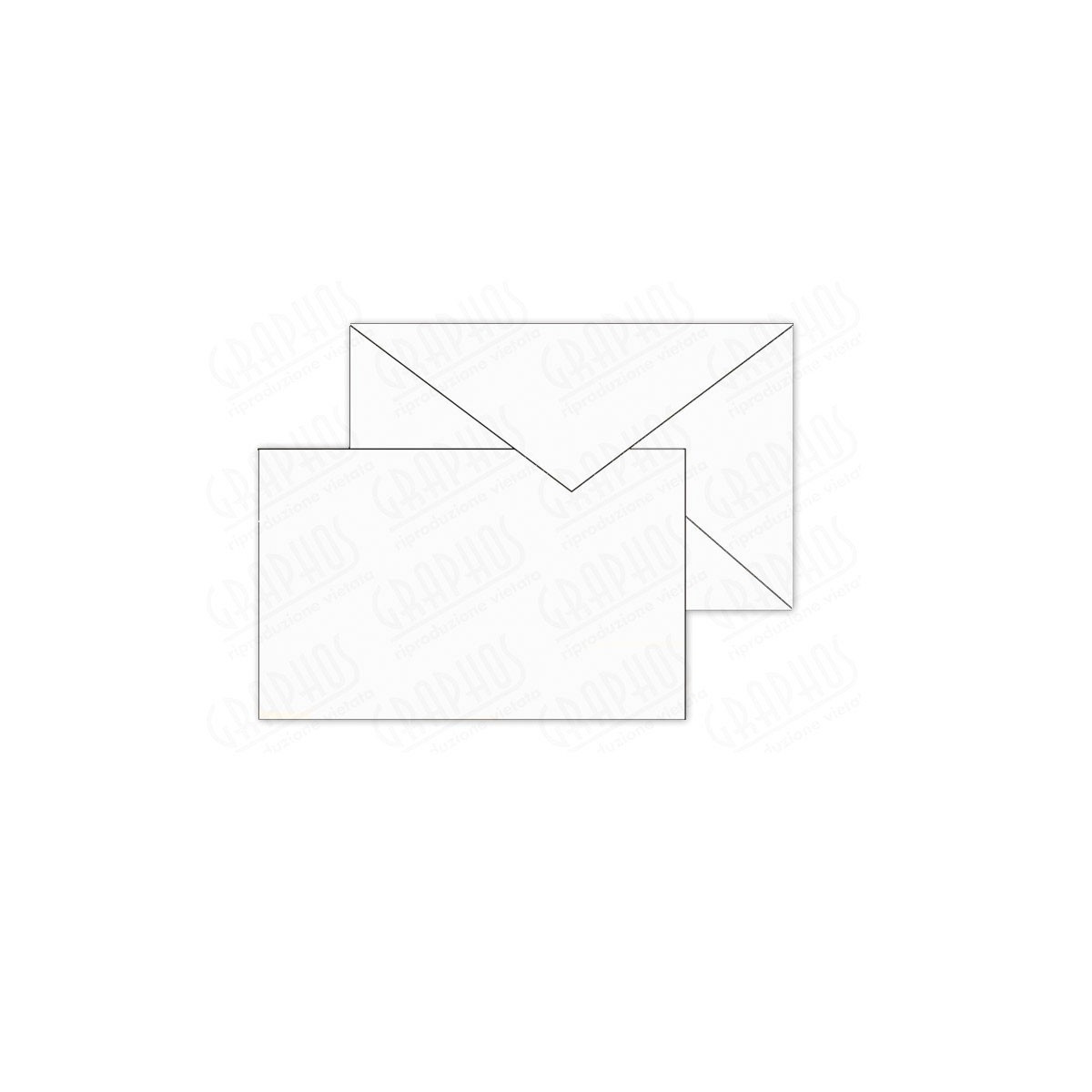 BIGLIETTINI RINGRAZIAMENTO BIANCHI CON BUSTA