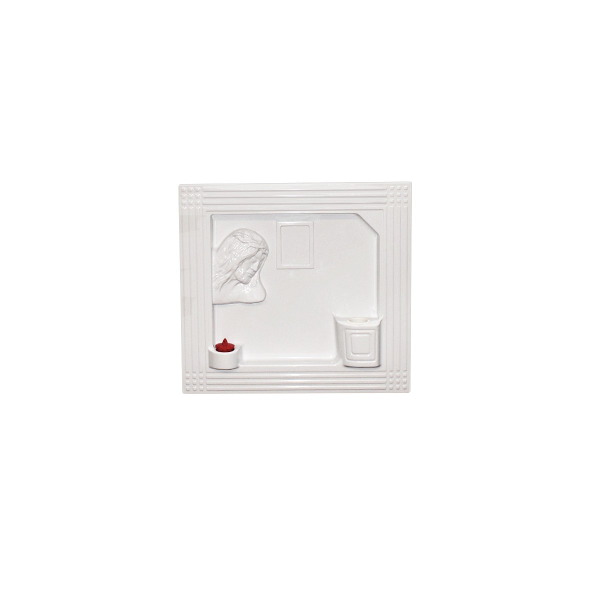 KIT COPRILOC.VOLTO C.M/L BIANCO 815X755X2+VAS+LUM