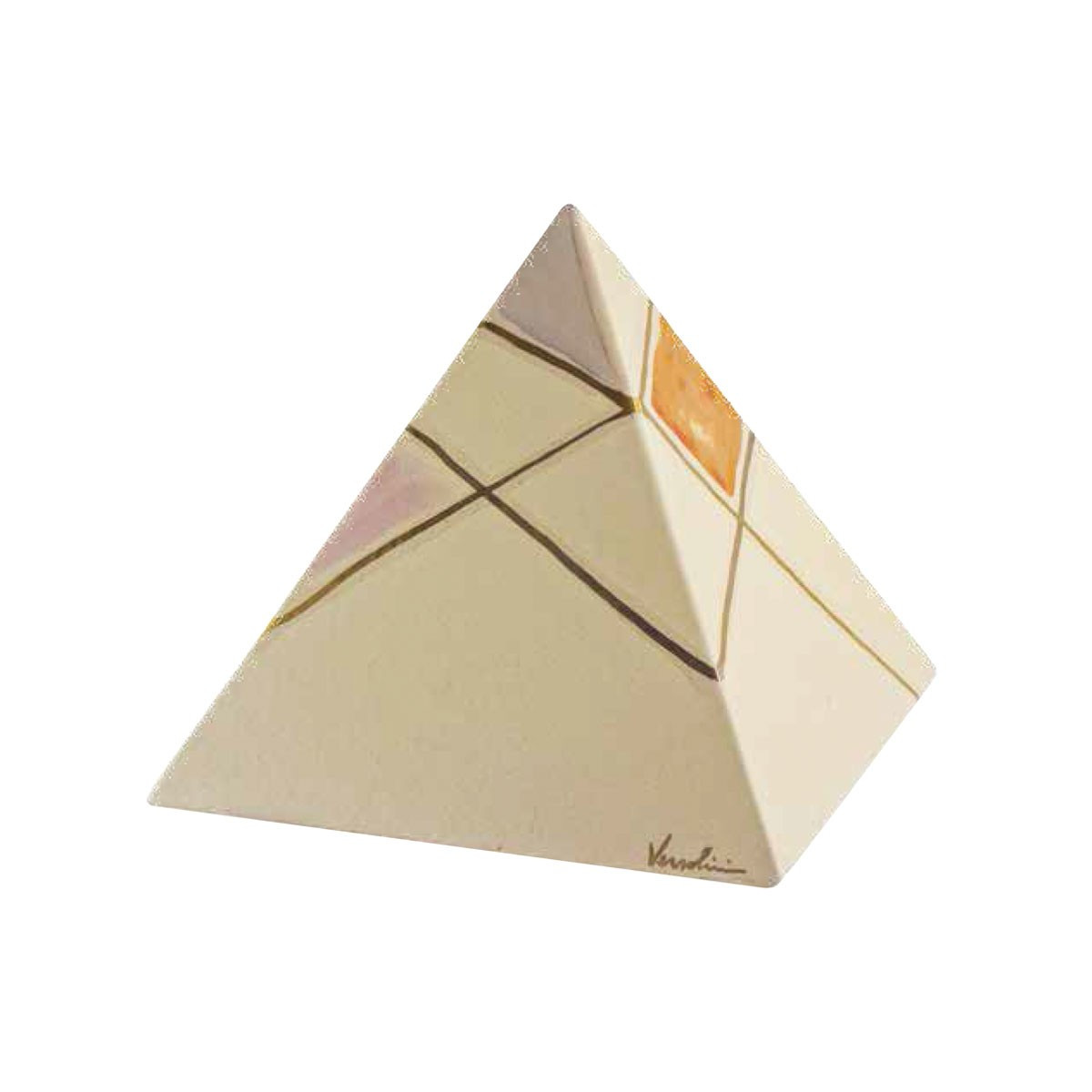 URNA CINERARIA PORTA FOTO PICCOLA IN CERAMICA ITALIANA 3° FUOCO CM H8X20X16 COLORE A1