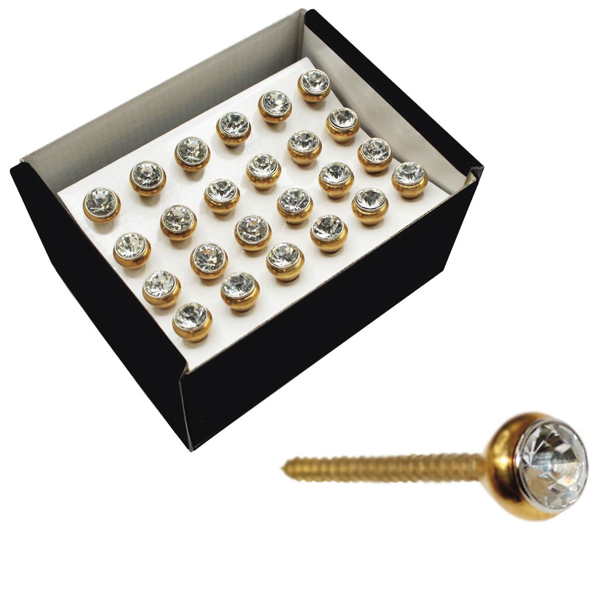 FUOCO - SET 24 VITI CRISTALLO ORO