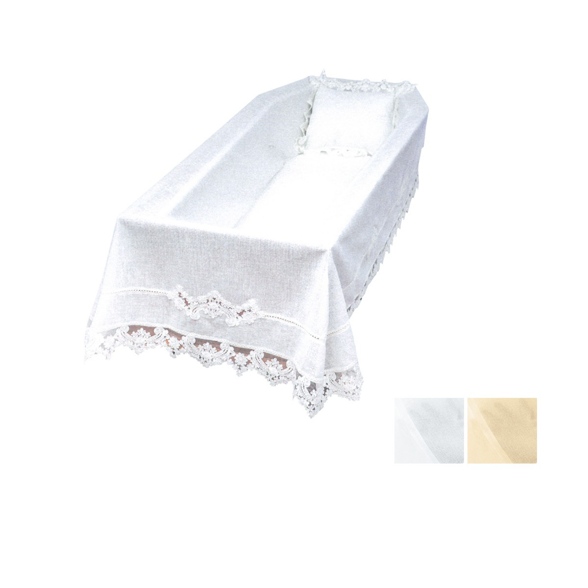 MOD. FOTO 6 MISTO SETA CON APPLICAZIONI BIANCA