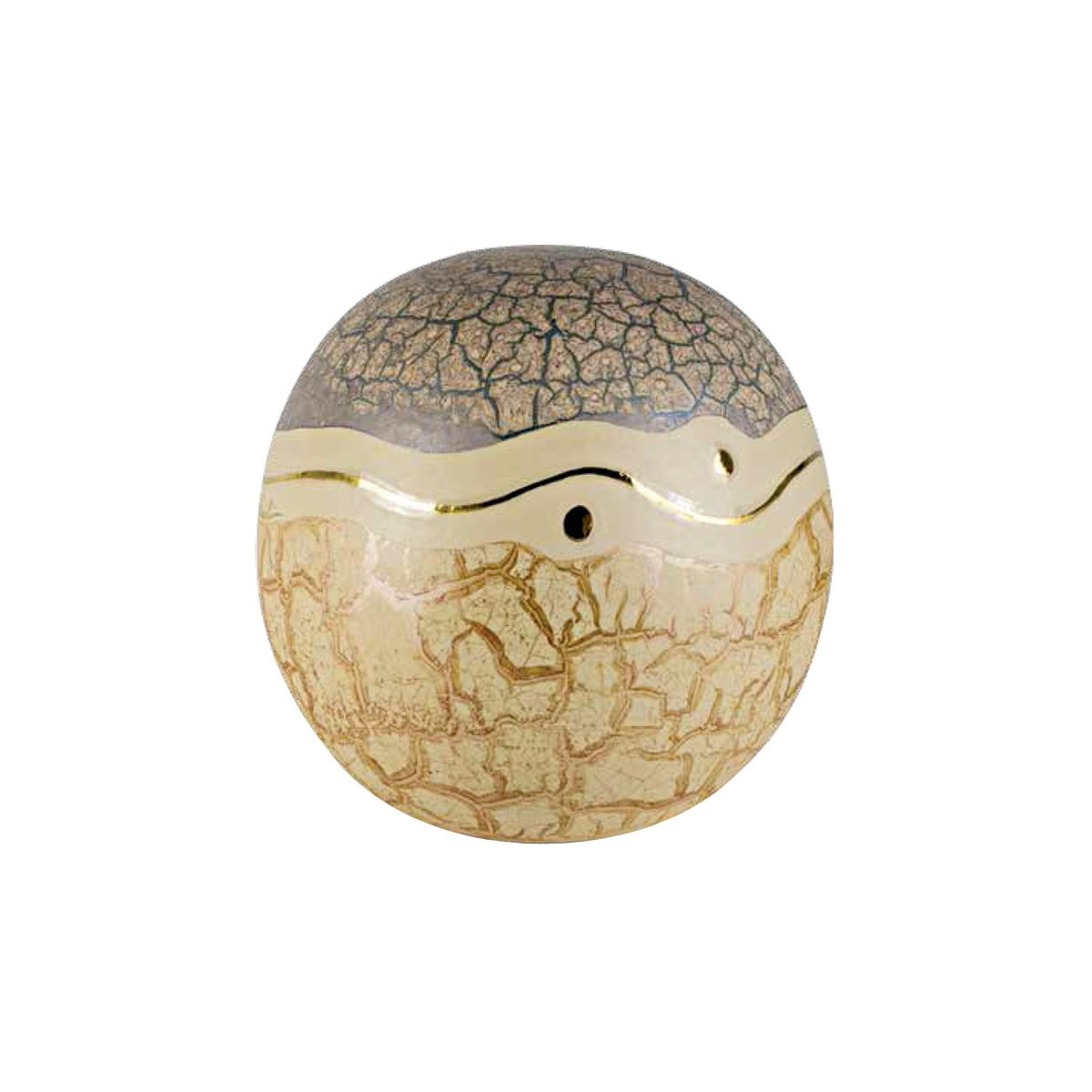 URNA CINERARIA SFERA IN CERAMICA ITALIANA 3° FUOCO CM H25 COLORE 98