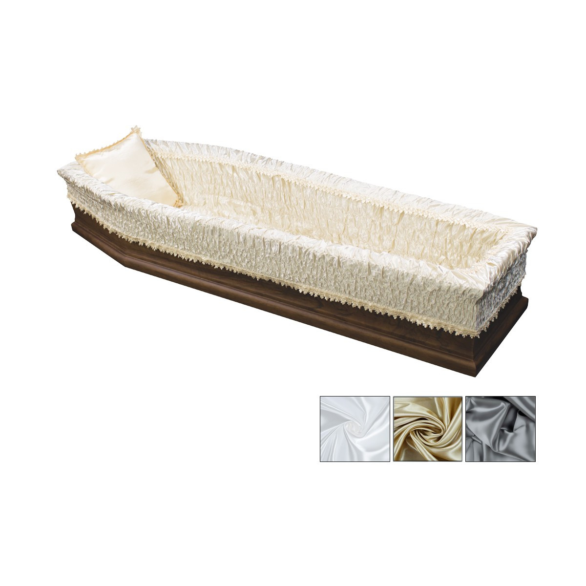 IMBOTTITURA AT-L396 CON 1 CUSCINO 38*46 FODERA ELASTICA E PIZZO SPECIALE CHAMPAGNE