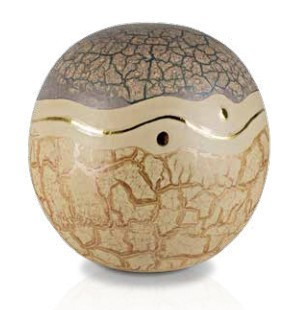 URNA CINERARIA SFERA PICCOLA IN CERAMICA ITALIANA 3° FUOCO CM H15 COLORE A1