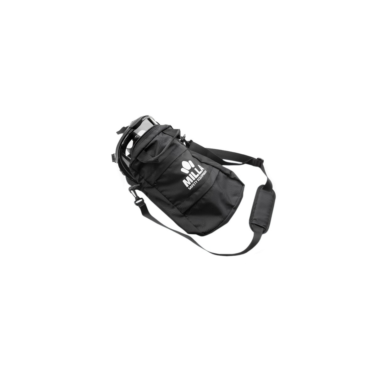 BORSA PER PANAREA A TRACOLLA CON ZIP IN POLIESTERE NERA