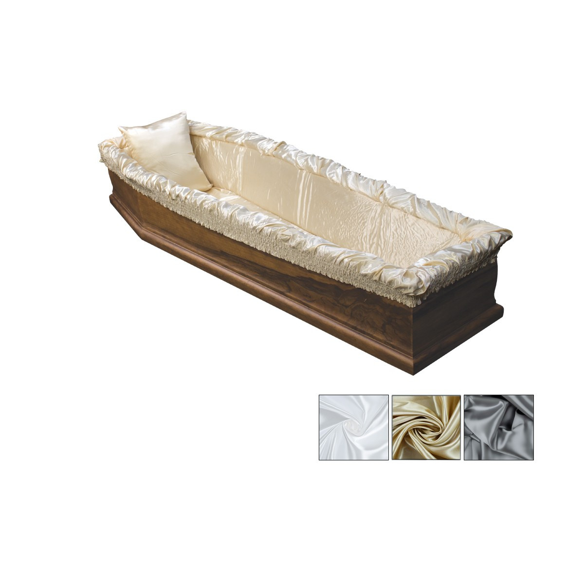 IMBOTTITURA AT-LE352 CON CARTONE DOPPIO CUSCINO IN RASO CHAMPAGNE