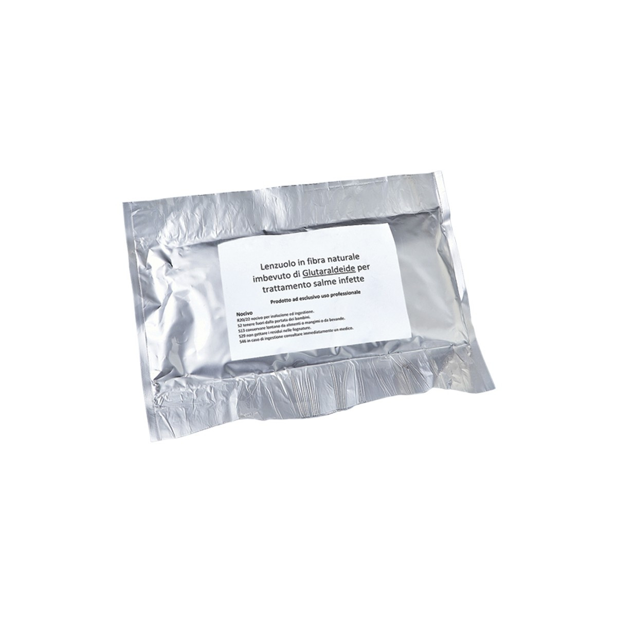 LENZUOLO IN FIBRA NATURALE IMBEVUTO DI GLUTARALDEIDE PER TRATTAMENTO SALME INFETTE