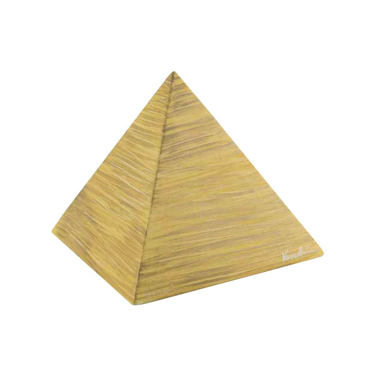 URNA CINERARIA PIRAMIDE IN CERAMICA ITALIANA 1° FUOCO CM H25X26X26 COLORE 97