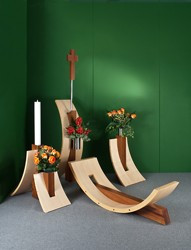 PE - AS FU 04 15 - COMPOSIZIONE SET SIGMA ( Reggibara, stativo crocifisso , stativo alto e candela , stativo alto portafiori , stativo basso portaciotola)