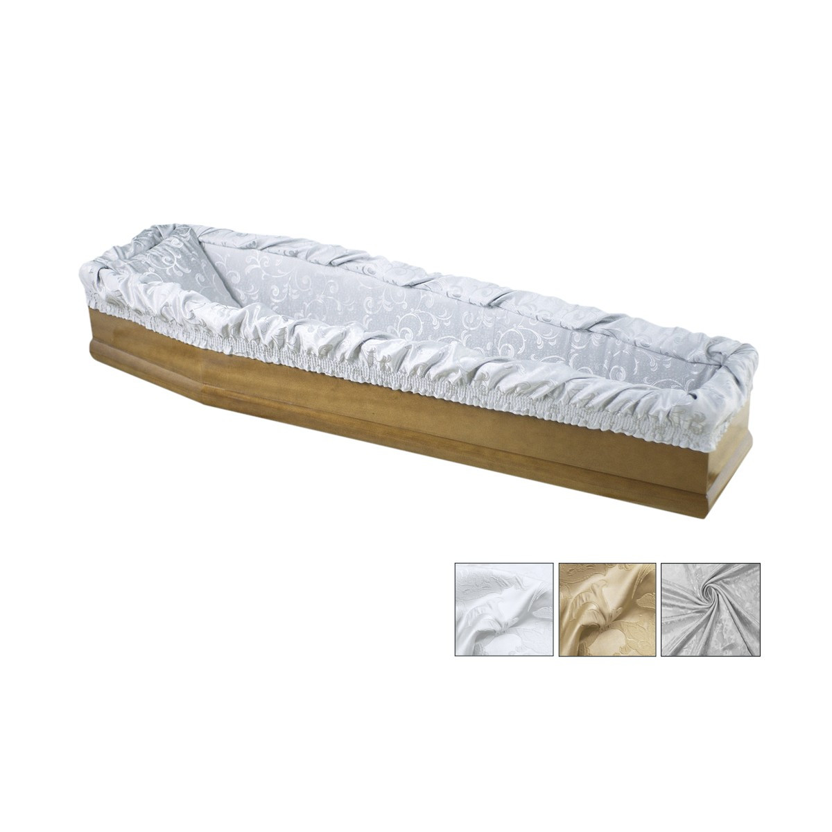 IMBOTTITURA CARTONATA IN TESSUTO JACQUARD BIANCO (FLORA)