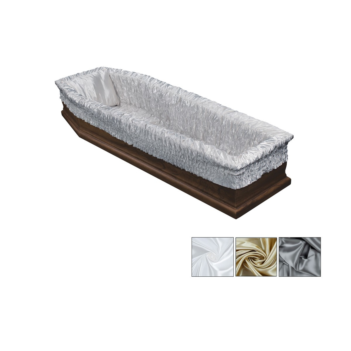 IMBOTTITURA AT-L385 CON 1 CUSCINO 38*46 FODERA ELASTICA 78*295 SENZA CARTONE SATINATO BIANCA