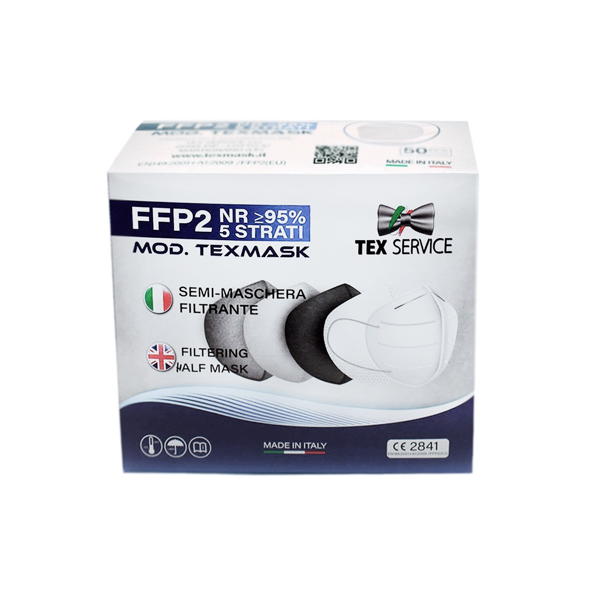 MASCHERINA FFP2 5 STRATI VERDE CERTIFICATA CE e DPI Dispositivo protezione individuale EN149:2001+A1:2009